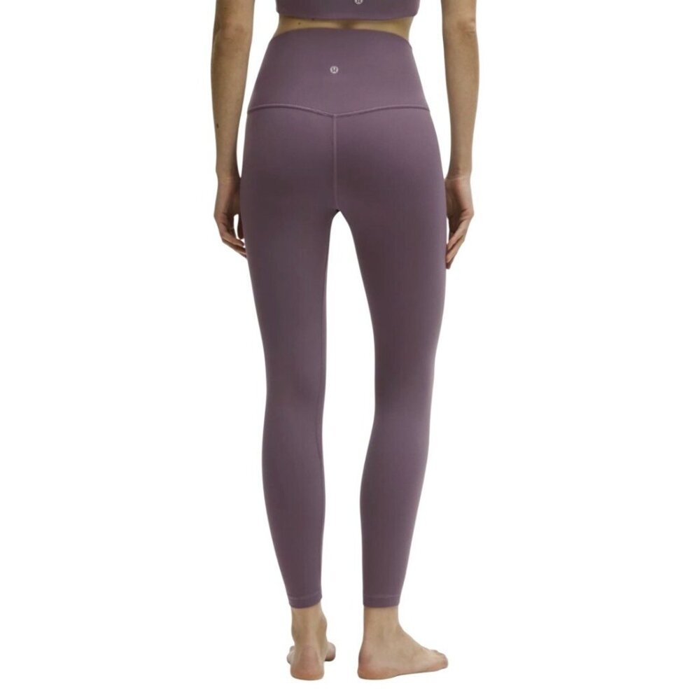 Lululemon Dark Purple Cropped Leggings Women's Size 8 High-Waist Stretch